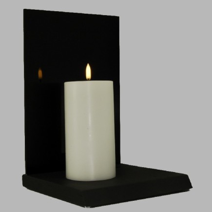 Bougie LED Uyuni couleur Snow White 78 mm x 152 mm par pièce