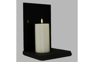 Uyuni LED kaars kleur Snow White 78 mm x 152 mm per stuk