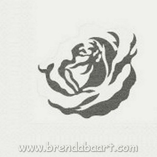 Paper Napkins Rose White & Grey – Soft & Timeless (33 × 33 cm, 20 pieces)