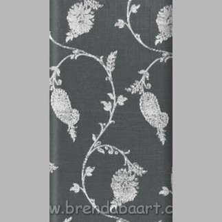 Papieren Tafelkleed Paisley Cornwall Black – 138 × 220 cm