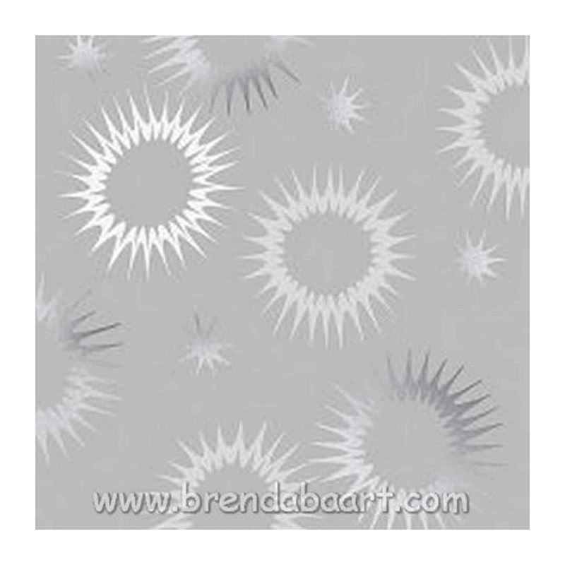 Large Paper Napkin Funky Star Silver – Fresh & Festive 40 × 40 cm, (16 pieces)
