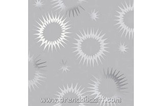 Groot servet of nap van papier funky star silver 40 x 40 cm