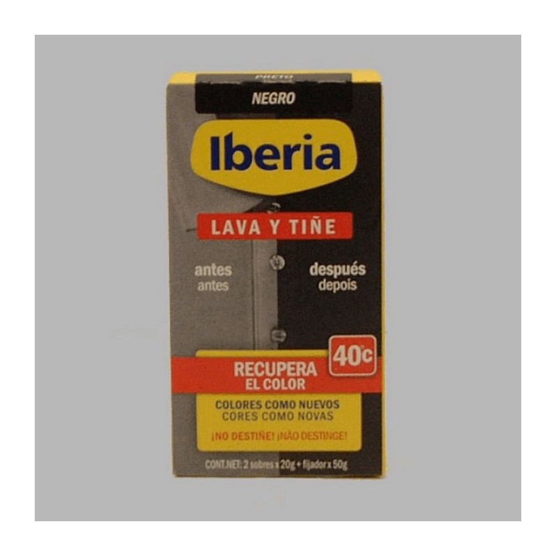 Teinture textile Iberia noir (lava y tine) Teinture textile Iberia noir (lava y tine)