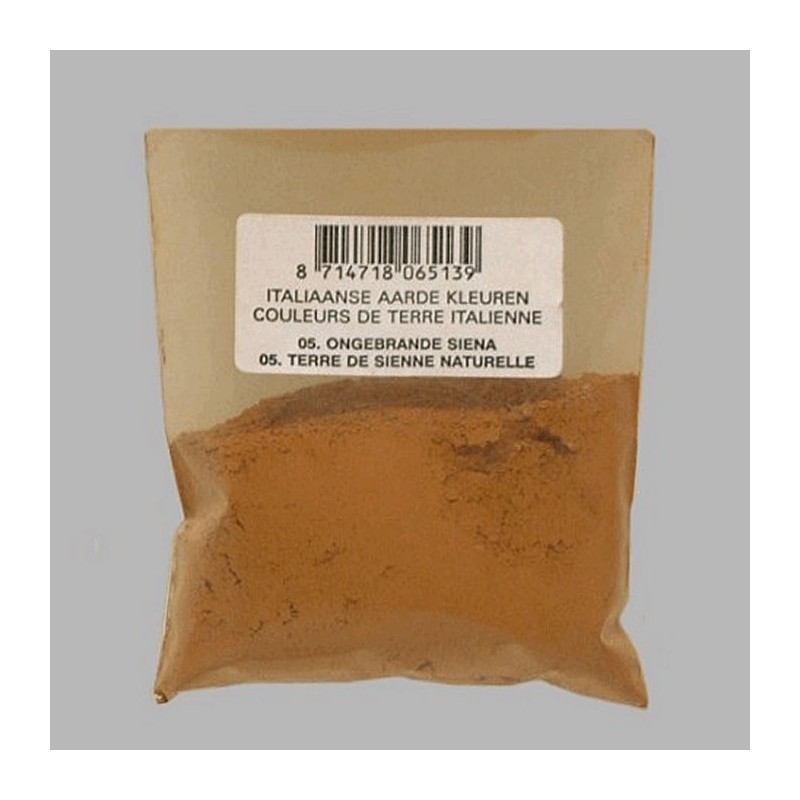 pigment voor schilders kleur ongebrande Sienna