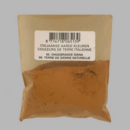 pigment pour les peintres couleur terre de sienna