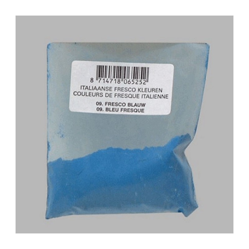 pigment pour les peintres couleur bleu de la fresque
