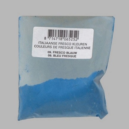 pigment pour les peintres couleur bleu de la fresque