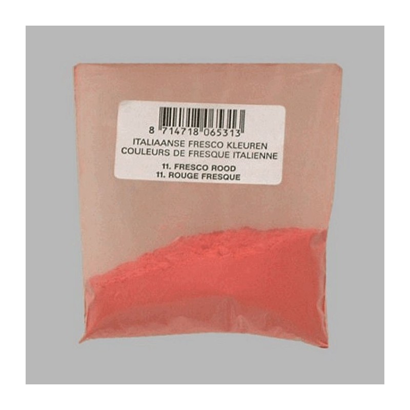 pigment pour les peintres couleur rouge de fresque