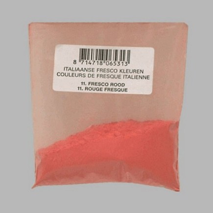 pigment pour les peintres couleur rouge de fresque
