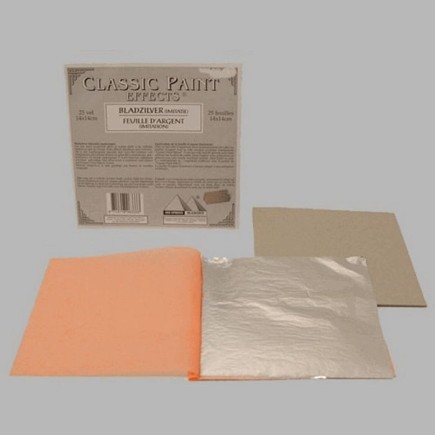 bladzilver imitatie 14 x 14 cm 25 vel