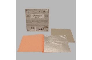 leaf of silver imitation 14 x 14 cm 25 sheets