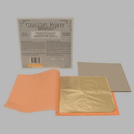 bladgoud imitatie 14 x 14 cm 25 vel