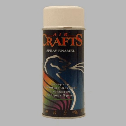 Air Crafts spray paint high gloss 400 ml clear white 9010 RAL