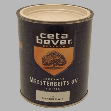 cetabever houtbeits UV gebroken wit 750 ml