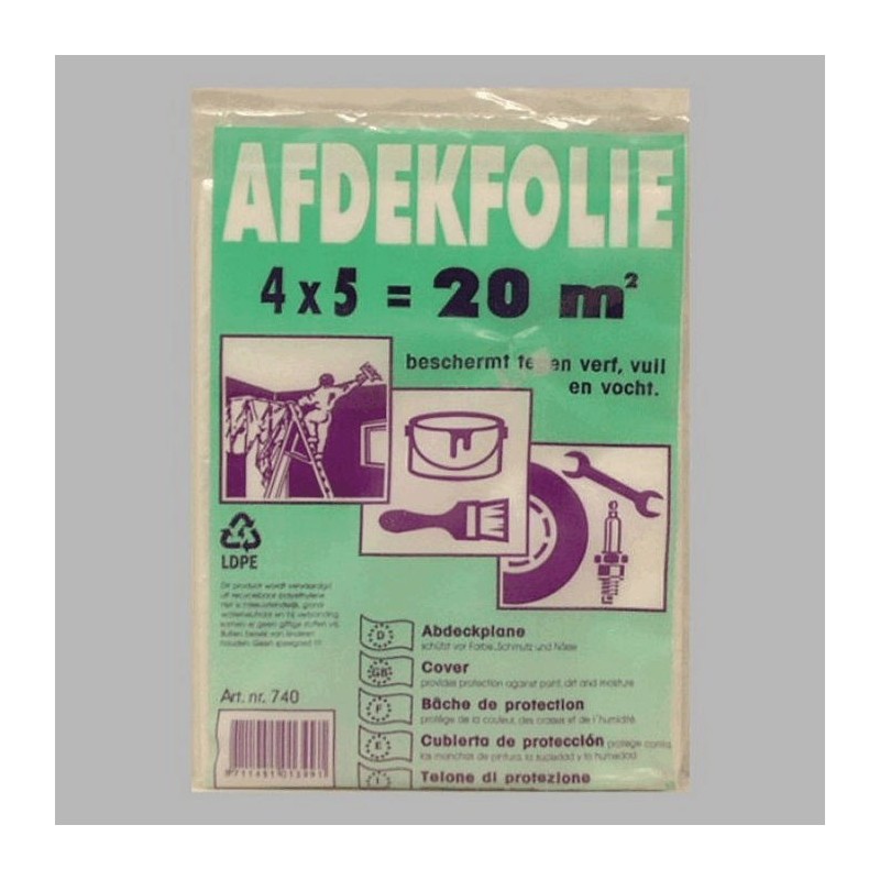 covering foil size 4 x 5 meters