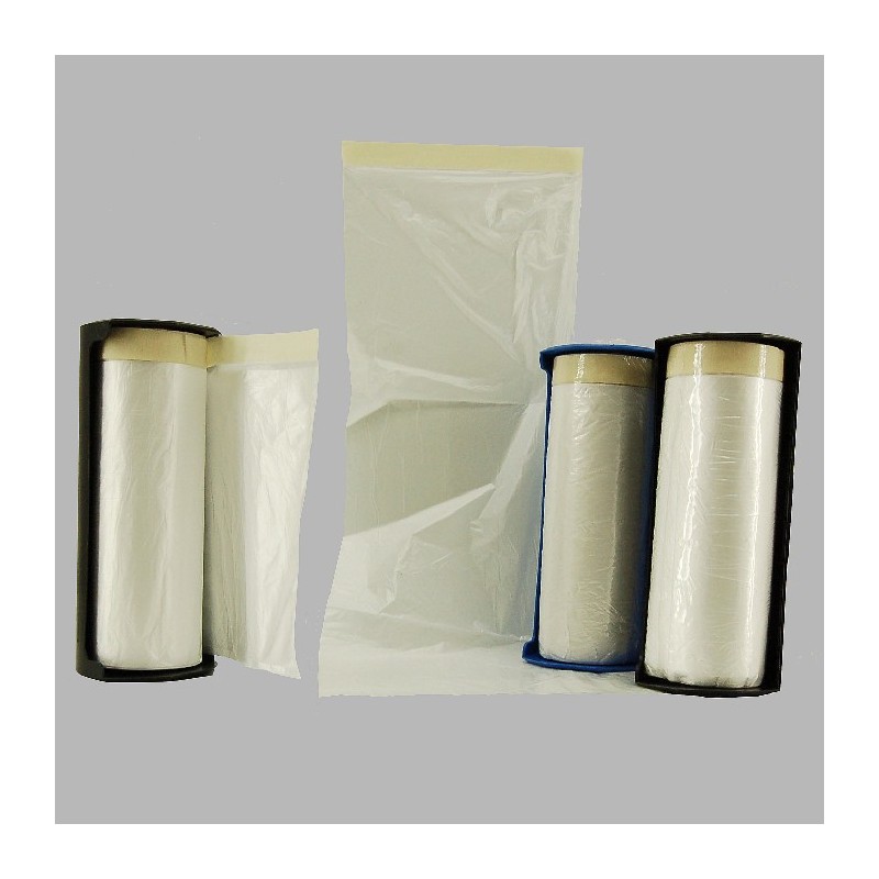 afdekfolie PRO met plakstrip en dispenser 17 meter x 2700 mm afdekfolie PRO met plakstrip en dispenser 17 meter x 2700 mm