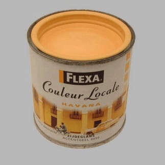 flexa couleur locale satijn 250 ml havana accent geel