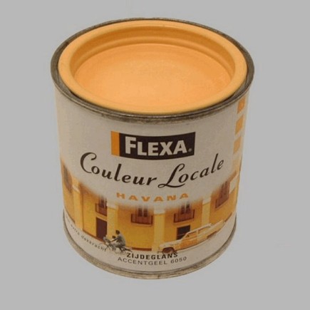 flexa couleur locale satijn 250 ml havana accent geel