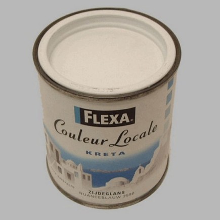 Flexa couleur Kreta locale satijn 250 ml nuance blauw
