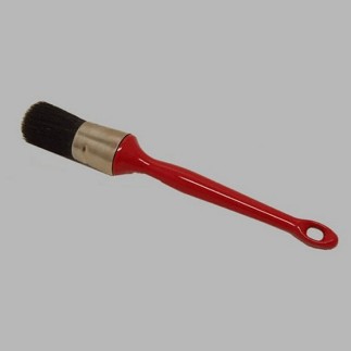pinceau rond pointu plastique 18 rouge