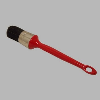 pinceau rond pointu plastique 22 rouge