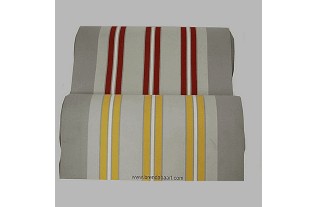 Tissu pour des meubles de jardin couleur de rayures gris-jaune