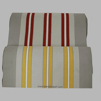 Tuinmeubelstof streepkleuren grijs rood