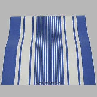 Tissu pour salon de jardin rayures de couleur bleu-blanc