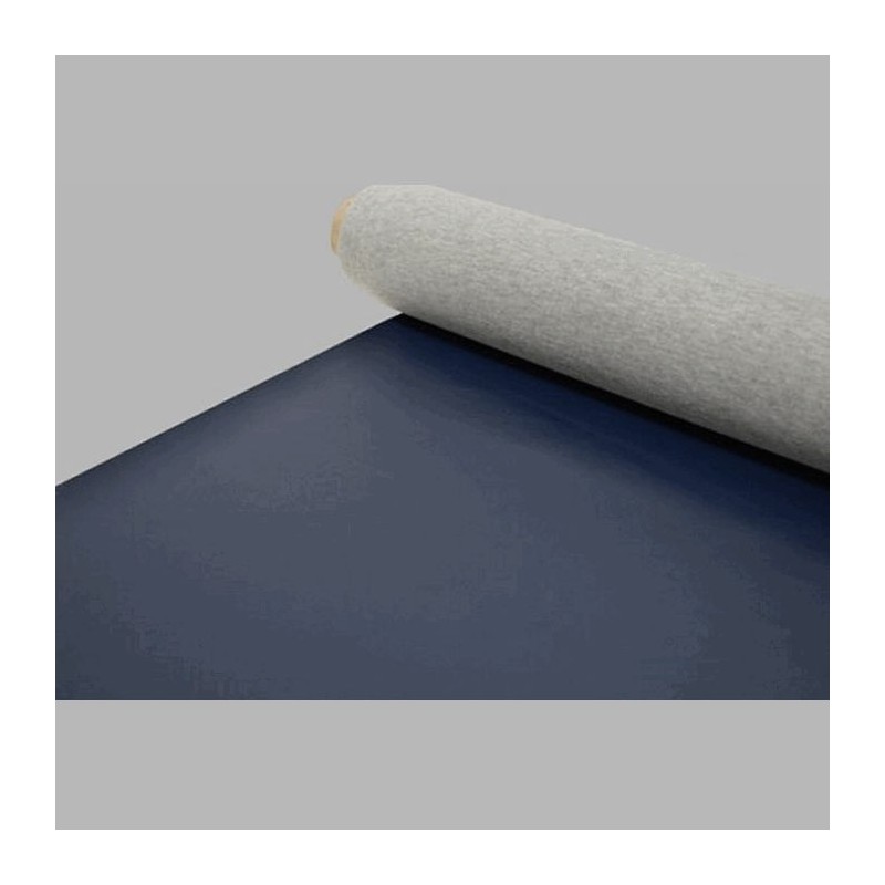 Leder look stof kleur donkerblauw breedte 140 cm