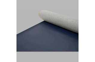 Leder look stof kleur donkerblauw breedte 140 cm