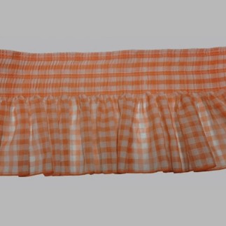 Coupon ruché orange avec diamant