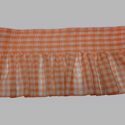 Coupon ruché orange avec diamant