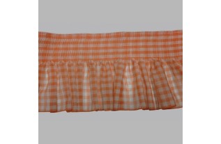 Coupon ruché orange avec diamant