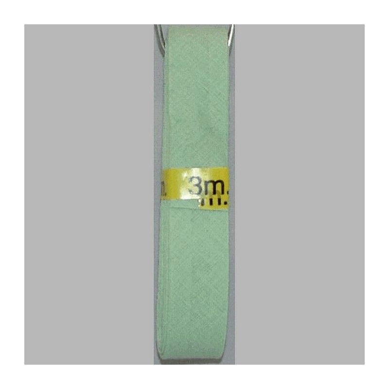 biais couleur vert clair 20 mm longueur 3 mètres