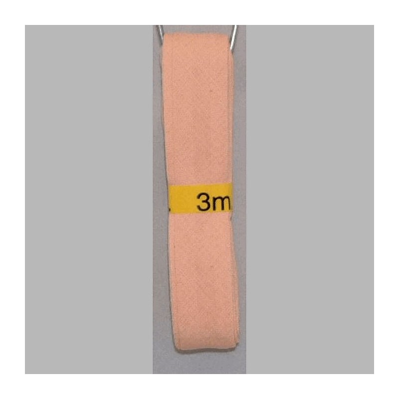 biais couleur orange clair 20 mm longueur 3 mètres