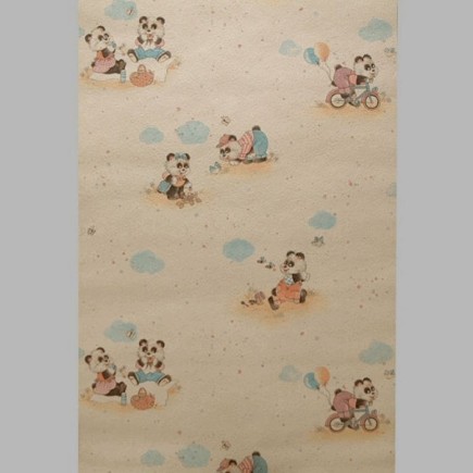 Kinderkamer behang design pandabeertjes