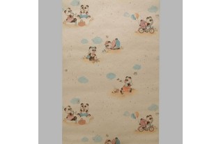 Kinderkamer behang design pandabeertjes
