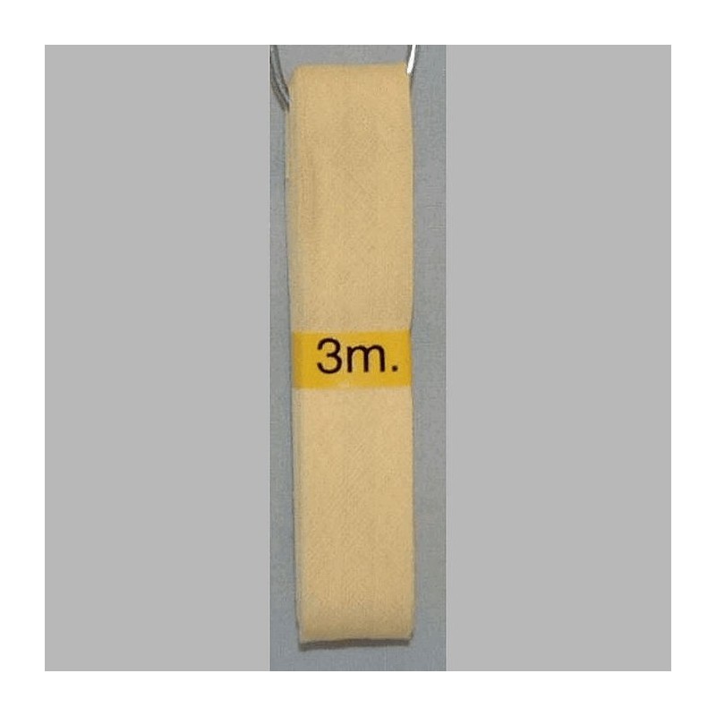 biais couleur beige 20 mm longueur 3 mètres