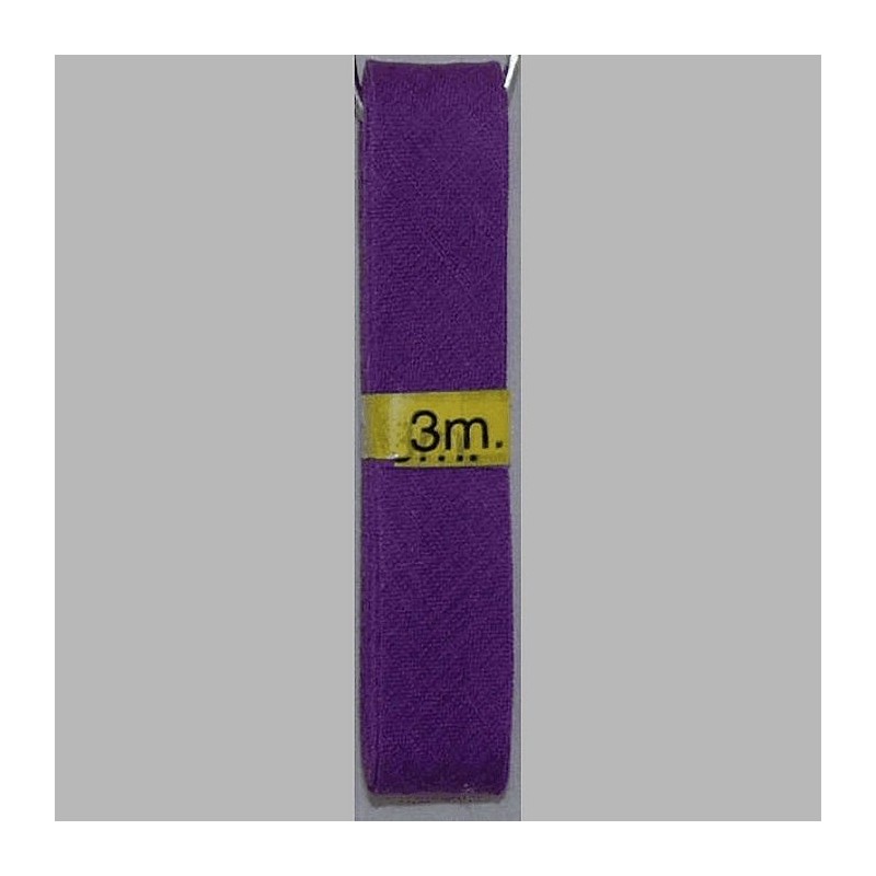 biais couleur pourpre foncé 20 mm longueur 3 mètres