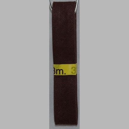 biais couleur brun foncé brillant 20 mm longueur 3 mètres