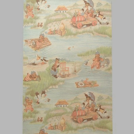 Kinderkamer behang design beren en mollen