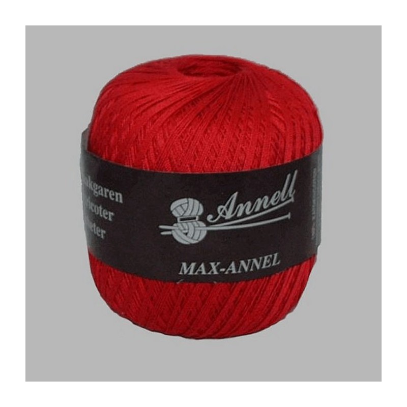 knit and crochet yarn Annell color red 550 m