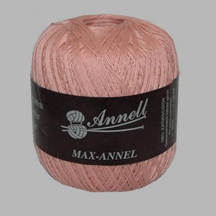 knit and crochet yarn Annell color old pink 550 m