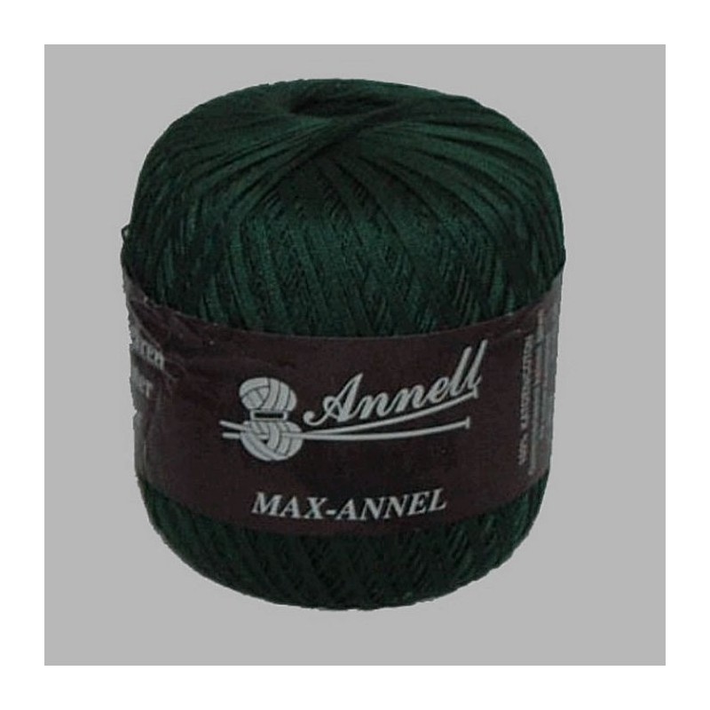 knit and crochet yarn Annell color dark green 550 m