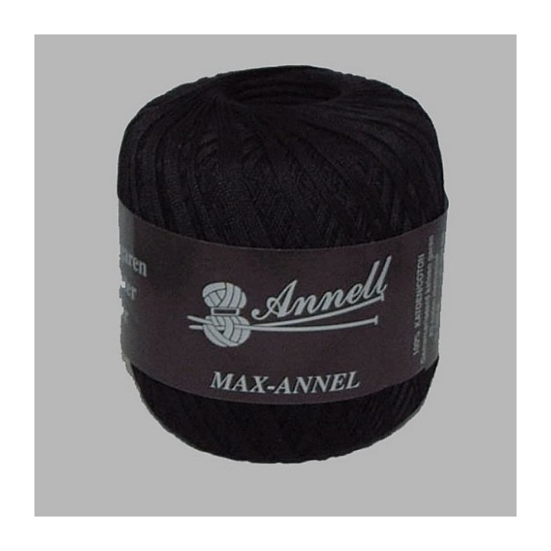 tricoter et crochet-fil Annell couleur noire 550 m