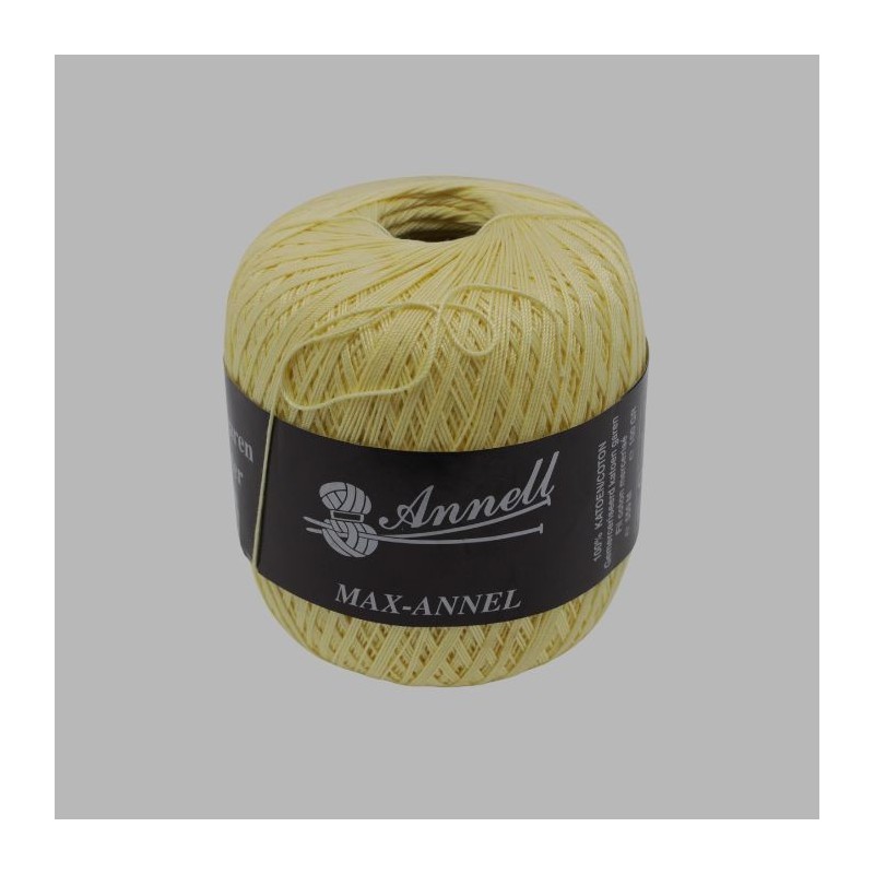 Fil à tricoter et à crochet Annell couleur jaune clair 550 m