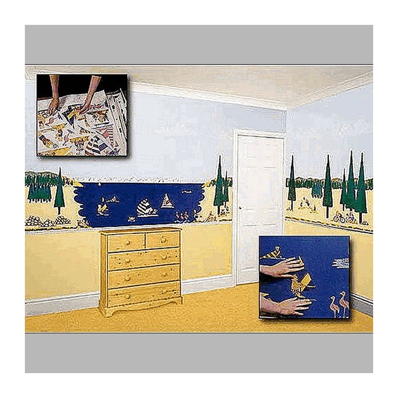 Decorations for kidsrooms of frieze frame design Teddy bears and picnic B