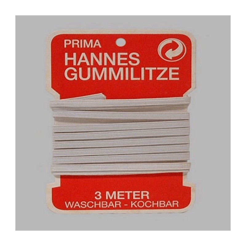 bande élastique couleur blanc long 3 m largeur 5 mm