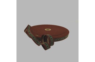 élastique / Élastique porte-jarretelles couleur bordeaux marron motif golf largeur de 25 mm