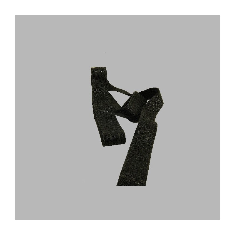 élastique / Élastique porte-jarretelles couleur noir motif bloc largeur de 25 mm hauteur 2 mètres